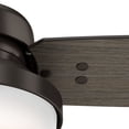 thumbnail image 5 of Hunter 52 inch Indoor Ceiling Fan with LED Light and Remote Control - Bronze Ceiling Fan, Standard Mount, 3 Blades, For Bedroom, Living Room, or Kitchen - Sentinel 59210, Premier Bronze, 5 of 16
