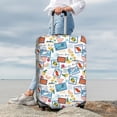 thumbnail image 4 of Uemuo Stamp Printed Washable Luggage Cover - Fashion Suitcase Protector Fits 18-32 Inch Luggage -Large, 4 of 9
