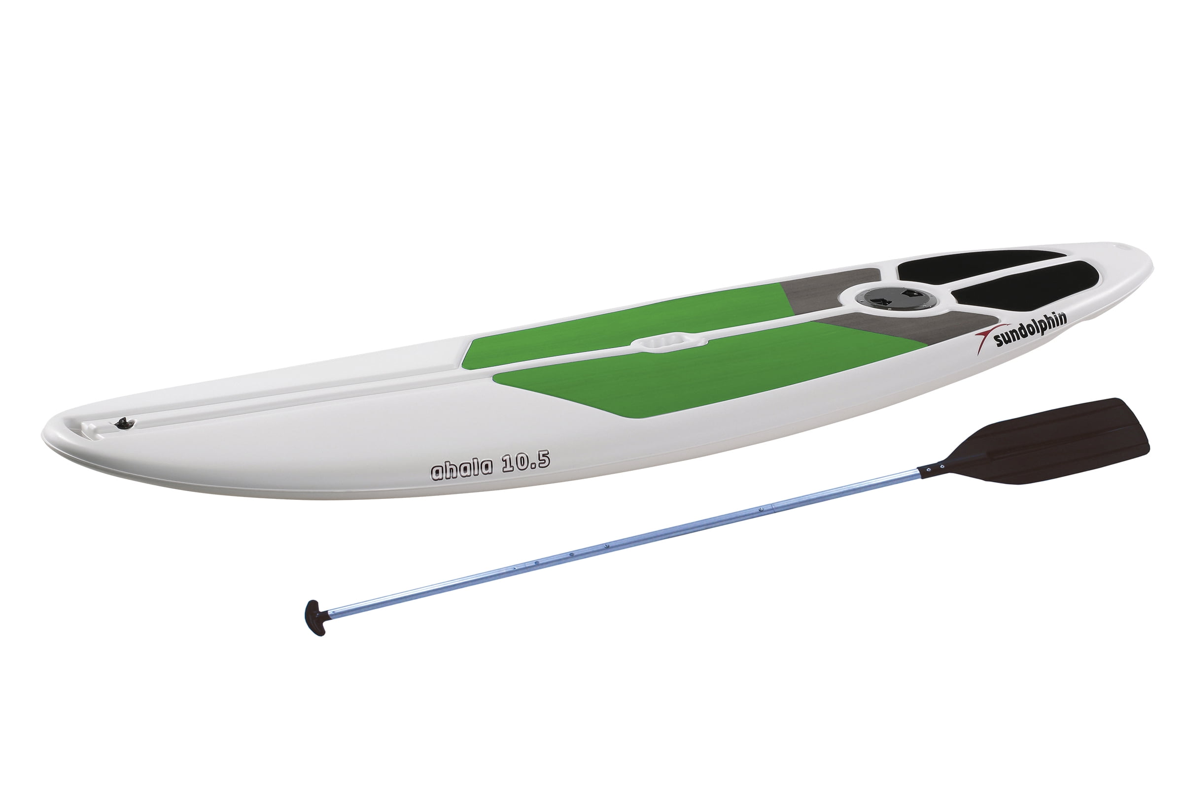 Sun Dolphin Ahala 10.5 Stand up Paddleboard, White with Lime Pads