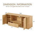 thumbnail image 4 of Noble House Hartwell 64" Wavy TV Cabinet, Rounded Storage Sideboard for Living Room/Bedroom/Entryway, Natural, 4 of 10