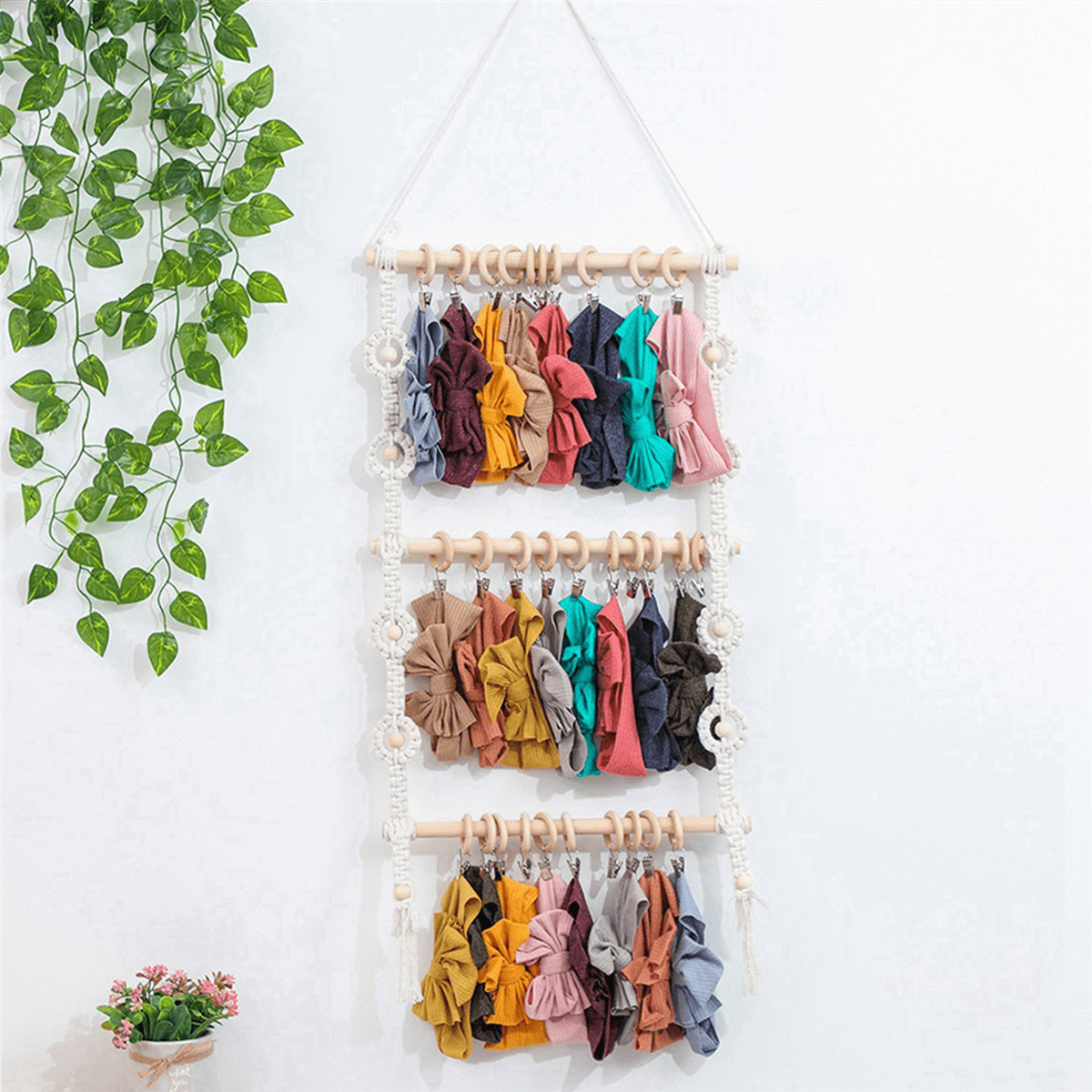 2X Headband Holder Hair Bows Organizer for Hair Accessories Organizer Headband Wall Hanging Decor for , Baby