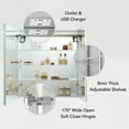 thumbnail image 2 of Blossom Kitchen and Bath  LED Lighted Medicine Cabinet with Mirror, Dimmable, Anti-Fog Hinge on L&R 30x32, 2 of 5
