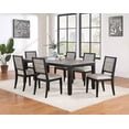thumbnail image 2 of Elodie 7-piece Rectangular Extension Leaf Dining Set Black, 2 of 13