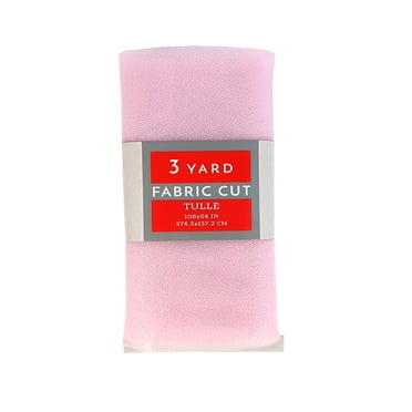 3 Yard Cut Glitter Tulle Fabric, Light Pink, 54" Wide for Apparel & Crafting, by Fuzhou