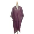 thumbnail image 4 of Women's Filigree Fringe Cape Solid Color Transparent Thin Scarf Polyester Oversized One Size Shawl Wrap, 4 of 5