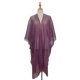 thumbnail image 4 of Manguitos de mujer con flecos de filigrana, capa de color liso, bufanda fina transparente, poliéster, talla única, chal envolvente., 4 of 5