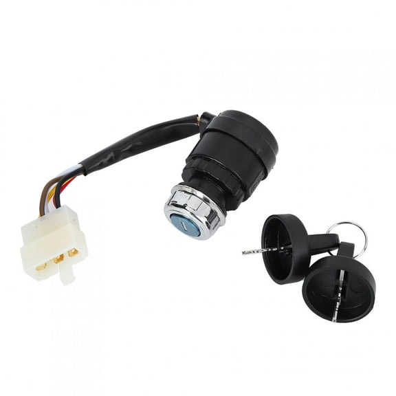 Tebru 5 Wire Ignition Switch, Black, 2 Keys, For 50-250CC Motorcycle Dune Buggy