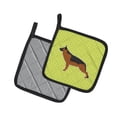thumbnail image 2 of Carolines Treasures BB3824PTHD German Shepherd Checkerboard Green Pair of Pot Holders , 7.5HX7.5W, multicolor, 2 of 3
