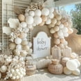 thumbnail image 2 of White Balloon Arch Double Stuffed White Sand Cream Beige Balloon Garland Kit Neutral Nude Balloons for Boho Baby Shower Bridal Shower Wedding Baptism Party Decorations, 2 of 10