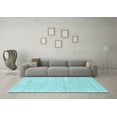thumbnail image 3 of Ahgly Company Indoor Square Solid Light Blue Modern Area Rugs, 5' Square, 3 of 4