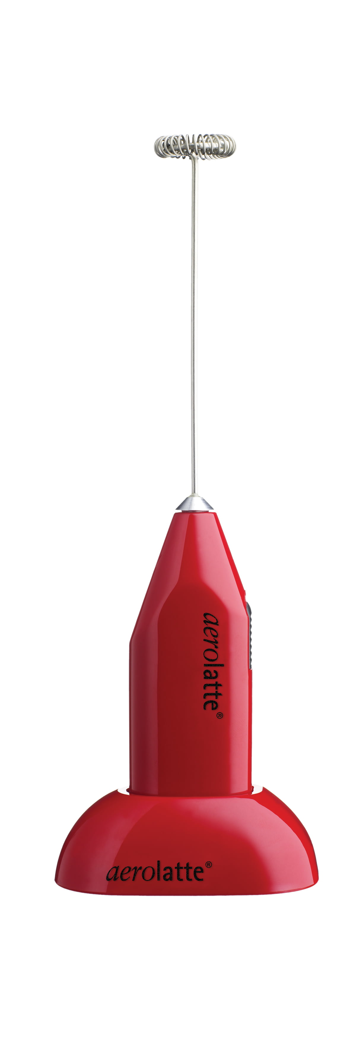 aerolatte Handheld Battery-operated Milk Frother with Stand, Red - Aerolatte  - original steam free milk frother
