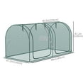 thumbnail image 3 of Outsunny 8 x 4ft Crop Cage with Two Zippered Doors and Ground Stakes green, 3 of 10