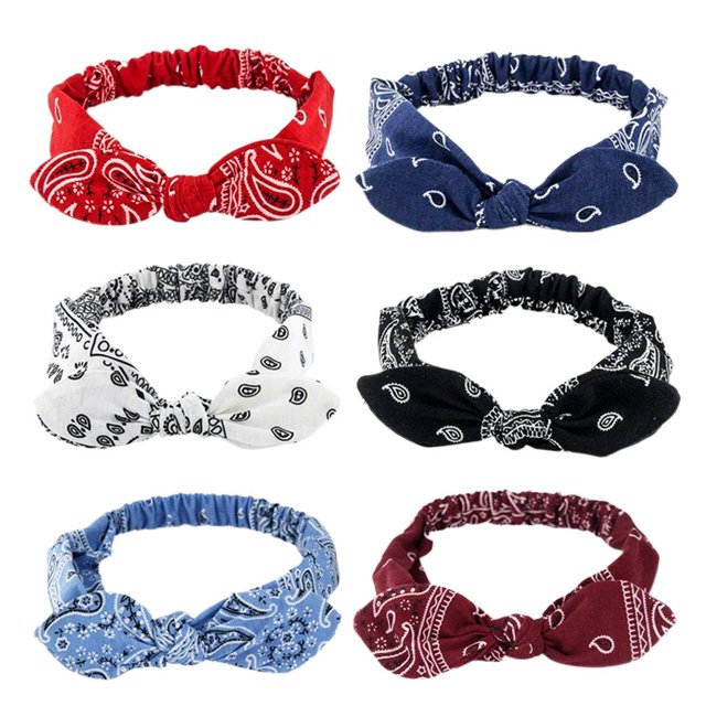 Diadema de envoltura para el cabello de las mujeres Banda Para El Cabello Anudada Con Venda Elástica Para La Cabeza De 6 Piezas Magideal Diadema de envoltura para el cabello de las mujeres