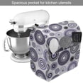 thumbnail image 2 of Purple and Black Stand Mixer Cover, Scattered Round Big and Small with Mandala Inspired Design, Kitchen Appliance Organizer Bag Cover with Pockets, 5 Quarts, Violet Black White, by Ambesonne, 2 of 4