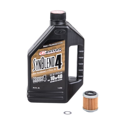 Oil Change Kit With Maxima Synthetic Blend 10W-40 for Kawasaki KX450F