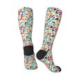 thumbnail image 4 of Haiem Colorful Spots Socks, Funny Novelty Crazy Design Cotton Socks Sports Socks Knee High Socks For Men, Women,1Pairs - Gift For Working Friends, 4 of 9