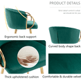 thumbnail image 3 of 30 Inch Velvet Dining Chairs, Modern Dining Chair with Golden Metal Legs, Simple Bar Stool Upholstered Dining Chairs, Accent Desk Chair Dining Room, Kitchen, Vanity, Living Room(Green,Set of 2), 3 of 10