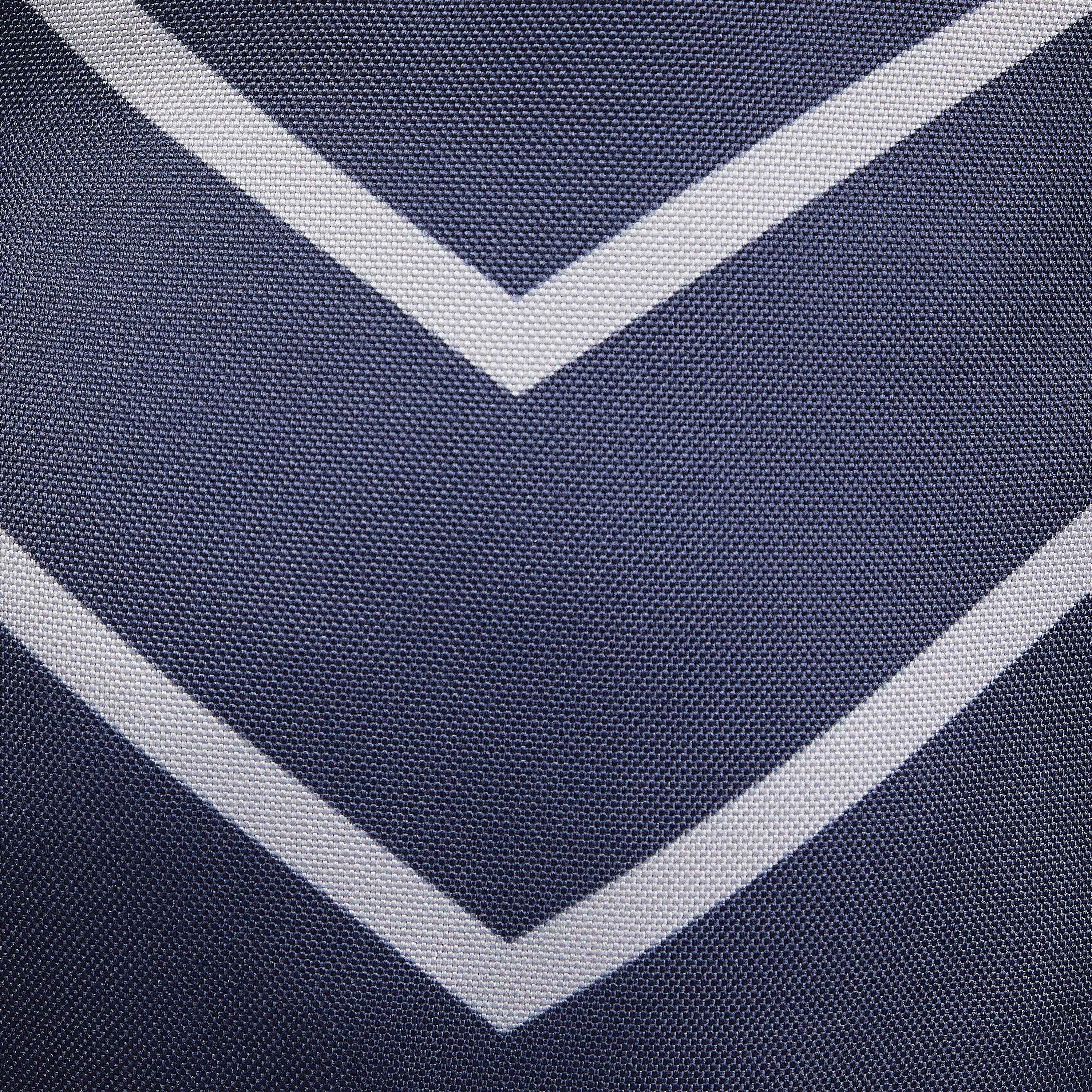Classic Accessories Water-Resistant 19 x 19 x 5 Inch Square Patio Seat Cushion, Navy Chevron, 2-Pack