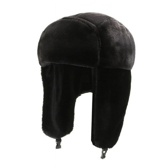 MINGPAI Russian Hat Ushanka Plush Hat Caps Windproof Warm Earflap Russian Bomber Hat for Skiing Camping Hiking Biking