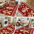 thumbnail image 5 of Gingerbread Christmas Area Rugs 4'x6', Washable Small Throw Rugs for Office Bathroom, Red Golden Snowflake Winter Xmas Indoor Outdoor Rug Non-Slip Low Pile Carpet Runner Reversible Floor Mats, 5 of 8