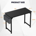 thumbnail image 3 of YEXJ 40 inch Computer Desk with Storage Bag and Headphone Hook for Small Space,Bedroom,Laptop,PC Study Writing Table, Black, 3 of 7