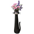 thumbnail image 4 of Lksixu Handcrafted Ceramic Cat Vase, 3D Cartoon Quirky Cat Shaped Flower Vase, 7.5 Inch Funny Kitten Planter Cute Animal Decorative Flower Pot Spring Decor for Home Office Bookshelf Desktoop, 4 of 9