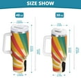 thumbnail image 6 of Yayeee 30oz Stainless Steel Tumbler with Straw and Handle Double-Wall Insulated Travel Water Bottle, Colorful Black Cat, 6 of 8