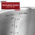 thumbnail image 6 of T-fal Cook & Strain Stainless Steel Cookware, Sauce Pan with lid, 3 quart, 6 of 11
