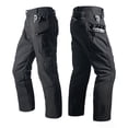 thumbnail image 7 of Handshe Men's Hiking Cargo Pants, Solid Color Waterproof Elastic Waist Fleece-Lined with Multiple Pockets for Adventure Travel and Everyday Wear, 7 of 7