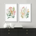 thumbnail image 3 of IDEA4WALL Framed Canvas Print Wall Art Set Watercolor Wildflower Botanical Modern Art Multicolor Floral Wall Decoration Bohemian Nature Artwork for Living Room, Bedroom, Office - 24"x36"x2 White, 3 of 5