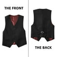 thumbnail image 5 of Lycody Boy's Suit Vest with Bowtie and Tie Kids Suits for Teen Adjustable Back Strap Vest Set Tie and Bowtie for Wedding Graduate Prom Party, 5 of 7