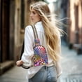 thumbnail image 5 of FORMRS Womens Crossbody Sling Bag Travel Daypack Shoulder Chest Backpack, Colorful Wavy Plaid, 5 of 7