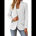 thumbnail image 2 of Blazer Informal de Otoño para Mujer, Ligero, con Forro Completo, Cuello de Solapa con Botones, Ajustado, Moderno y con Bolsillo XXL, 2 of 10