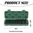 thumbnail image 4 of 10pcs 1/2in Deep Drive Impact Socket Set 6‑Point 8‑24mm Carbon Steel Auto Repairing Tool, 4 of 5