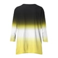 thumbnail image 4 of Womens Fall Tunic Tops, 3/4 Sleeve Shirts for Women Fashion Loose Fit Ombre Tie Dye V Neck T Shirts Dressy Blouses S-2XL, 4 of 5