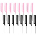 thumbnail image 1 of 16 piezas de peine de lámina de metal, peine de pelo de cola, peine trasero de fibra, herramienta de peinado (rosa) (q) LingWen 1327533407892, 1 of 1