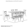 thumbnail image 3 of Crosley Furniture Joanna 7-Piece Dining Table Set For 6 W/Camille Chairs, 3 of 15