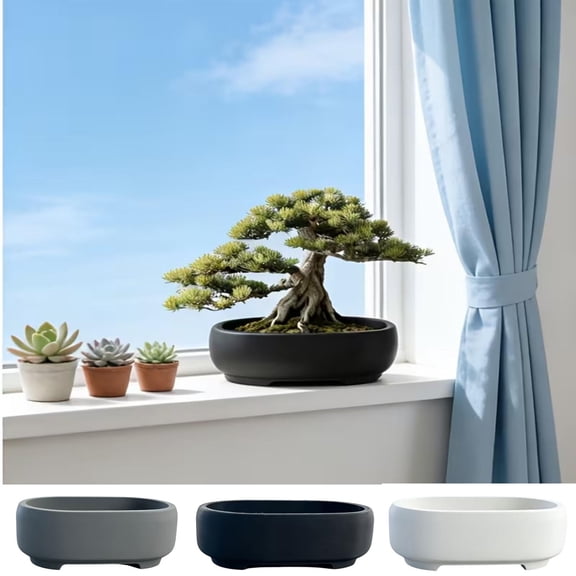Planter, Oval Planter, Succulent Planter, Cactus Pot, Lightweight 6X3.5X2 Inch Plastic Plant Pot for Indoor Gardening and Outdoor Decor