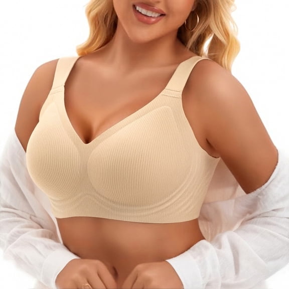 MEICHEN Wireless Comfortable Soft Bras for Women Full Coverage Everyday No Show Bra Summer Clothes Fall Fashion Essentials