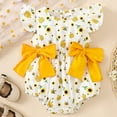 thumbnail image 2 of MIASHUI Baby Girls Rompers Flutter Sleeve Cartoon Print Bodysuit Summer Outfits,Yellow,18-24 Months, 2 of 6