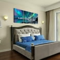 thumbnail image 6 of Farmhouse Wall Decor For Bedroom Canvas Wall Art For Living Room Office Decor Wall Pictures Blue Aurora Scenery Wall Painting Artwork Wall Decorations For Bathroom Room Home Decor 3 Piece, 6 of 6