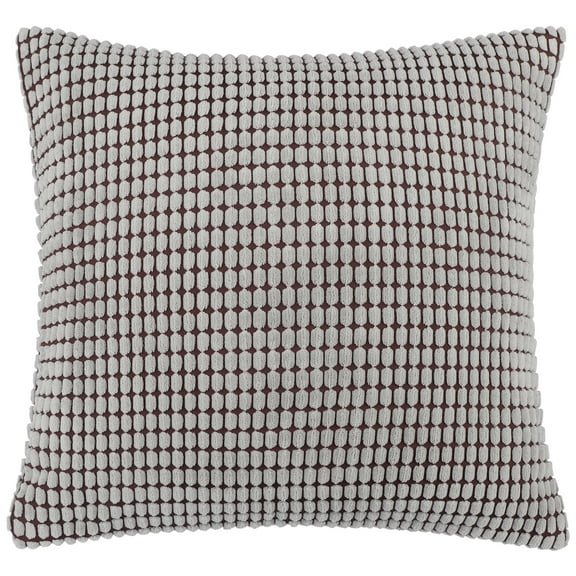 PiccoCasa Square Corn Striped Decorative Throw Pillow Case for Sofa, Pale Gray Brown, 20"x20"