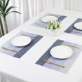 thumbnail image 7 of Unique Bargains 6 Pack Rectangle Placemat for Dining Table Decor Wipeable Table Mat Blue, 7 of 7