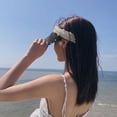 thumbnail image 4 of Sombrero de verano con protección solar, de 56 a 58 cm de circunferencia, con perla, vacío, para playa, para cubrirse la cara, sombrero de paja, protector solar, sombrero para el sol, 4 of 5