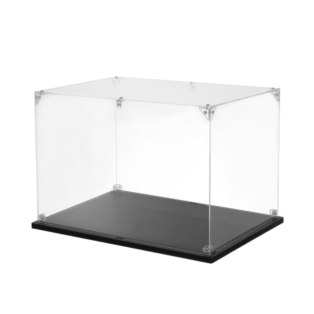 Caja de exhibición de acrílico Uxcell, 10"x10"x4" Caja de exhibición transparente para organizar coleccionables y figuras de acción