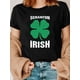 thumbnail image 1 of Scranton Irish Festival Women's Black T-Shirt with Green Clover Print - Casual Crew Neck, Short Sleeve, Machine Washable for Spring & Summer, 1 of 6