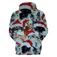 thumbnail image 4 of Pull de Noël Décontracté pour Hommes Mode Impression Numérique en Polaire à Capuche, 4 of 5