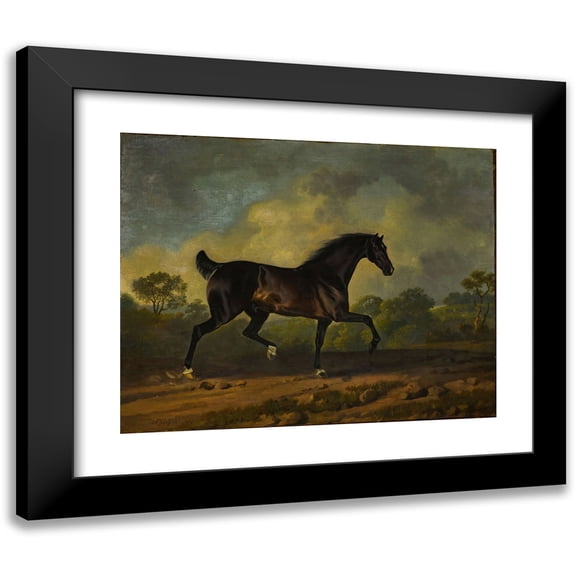 Sawrey Gilpin 14x12 Black Modern Framed Museum Art Print Titled - Horse Trotting (1782)