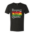 thumbnail image 2 of Wild Bobby Respect Our Queens Black Pride Mens Premium Tri Blend T-Shirt, Vintage Black, Large, 2 of 5