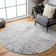 thumbnail image 2 of SAFAVIEH Sonoma Corie Abstract Area Rug, Grey/Ivory, 6'7" x 6'7" Round, 2 of 8